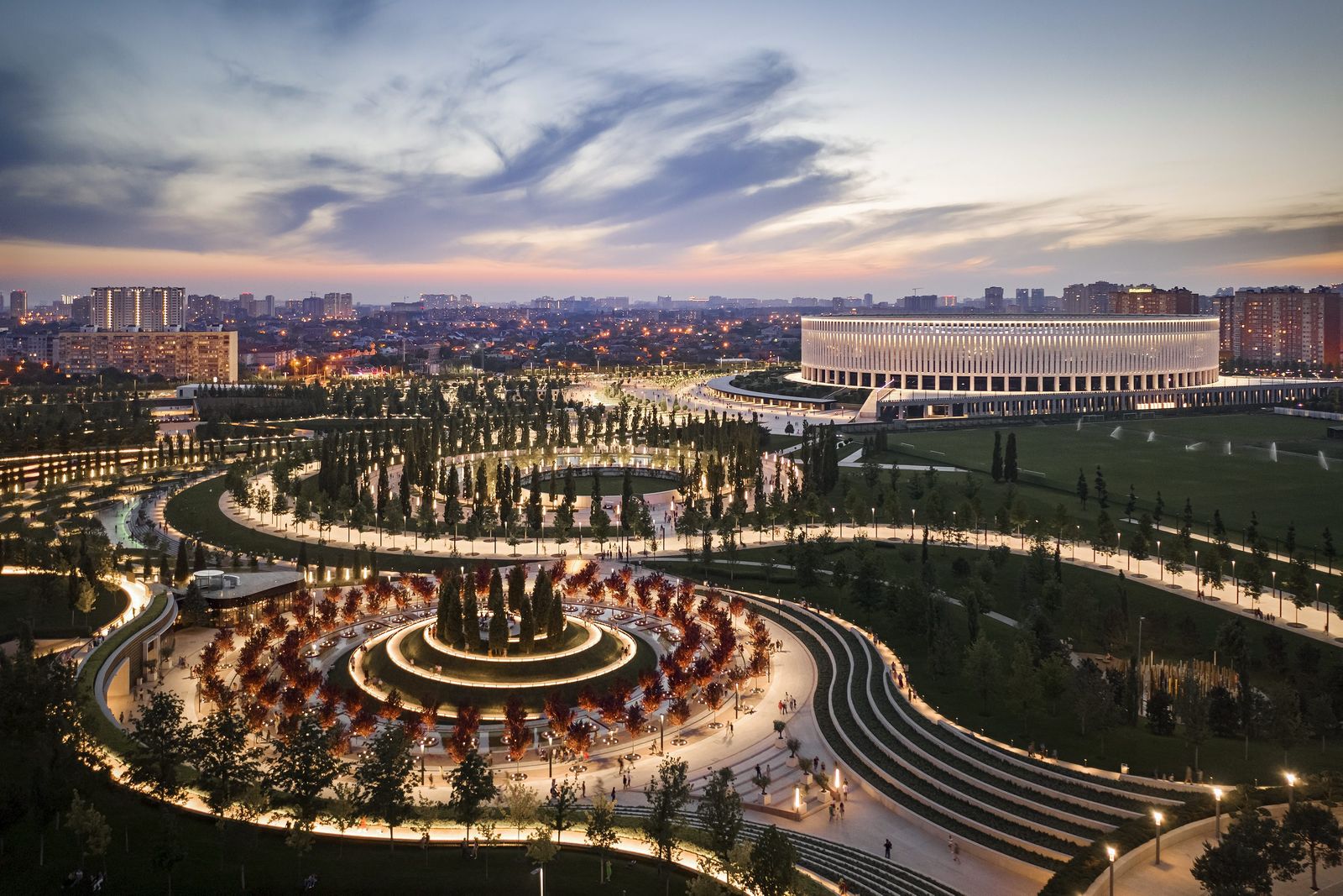 Landscape for sport and recreation Park at Krasnodar ...